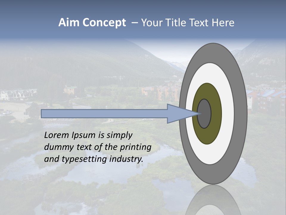 A River Running Through A Lush Green Valley PowerPoint Template