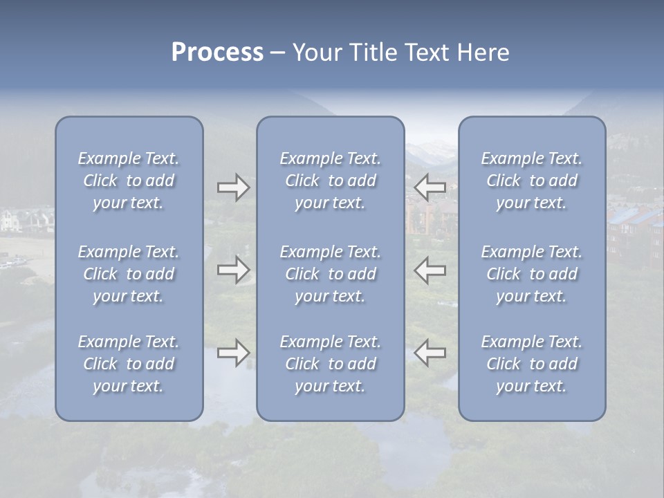 A River Running Through A Lush Green Valley PowerPoint Template