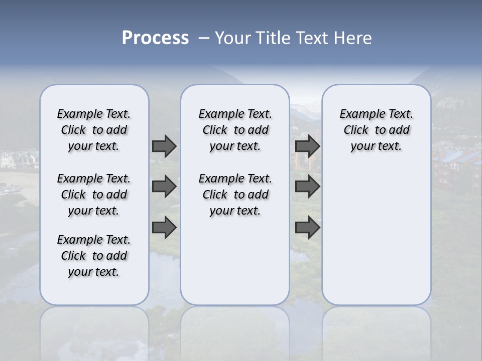 A River Running Through A Lush Green Valley PowerPoint Template