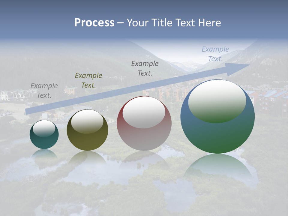 A River Running Through A Lush Green Valley PowerPoint Template