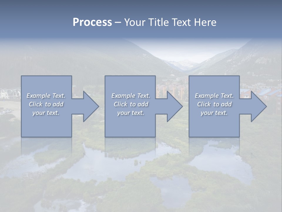 A River Running Through A Lush Green Valley PowerPoint Template