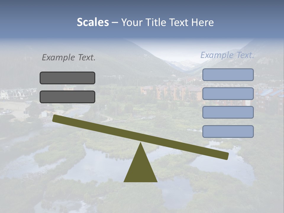 A River Running Through A Lush Green Valley PowerPoint Template