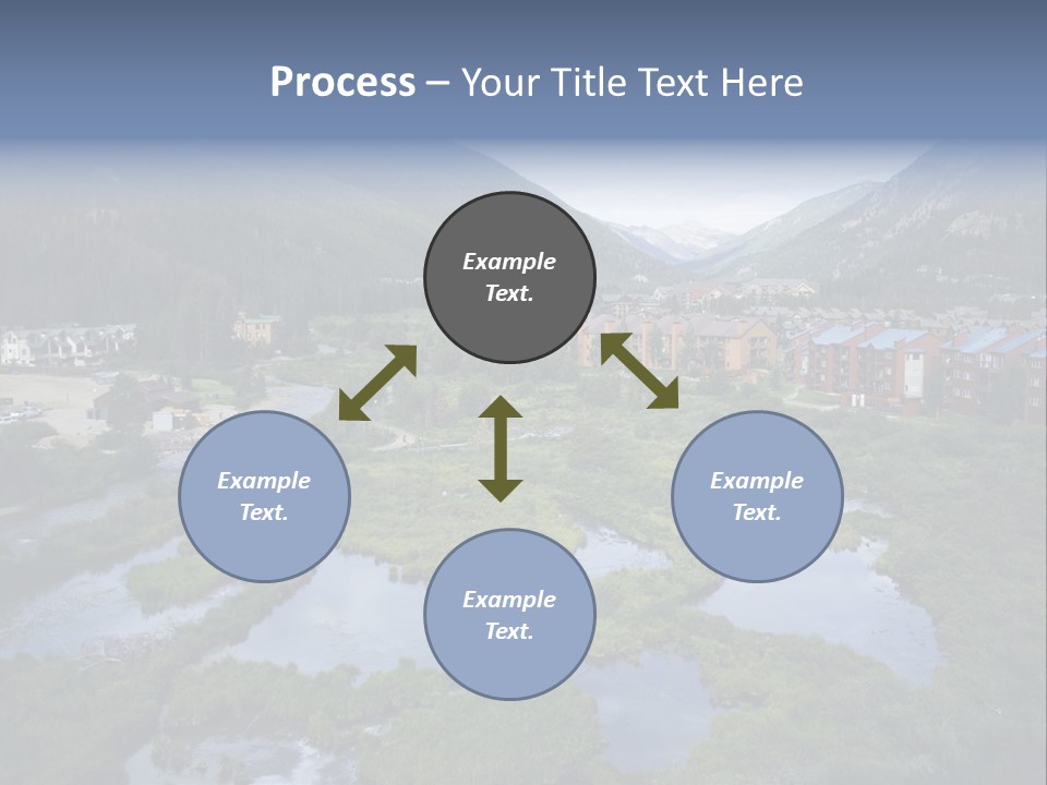 A River Running Through A Lush Green Valley PowerPoint Template