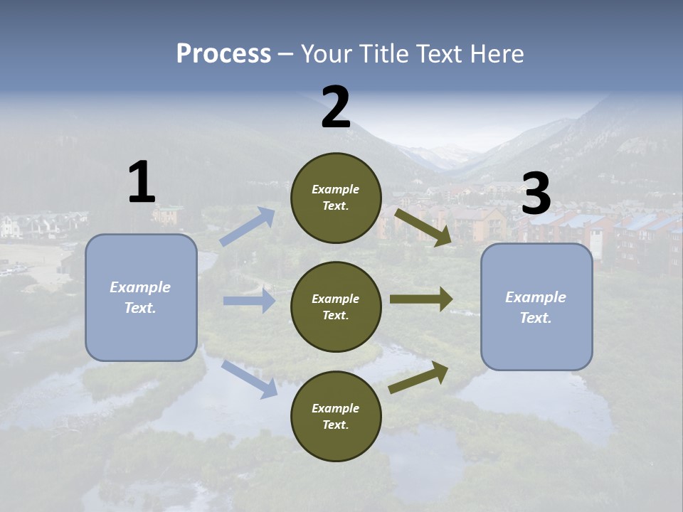 A River Running Through A Lush Green Valley PowerPoint Template