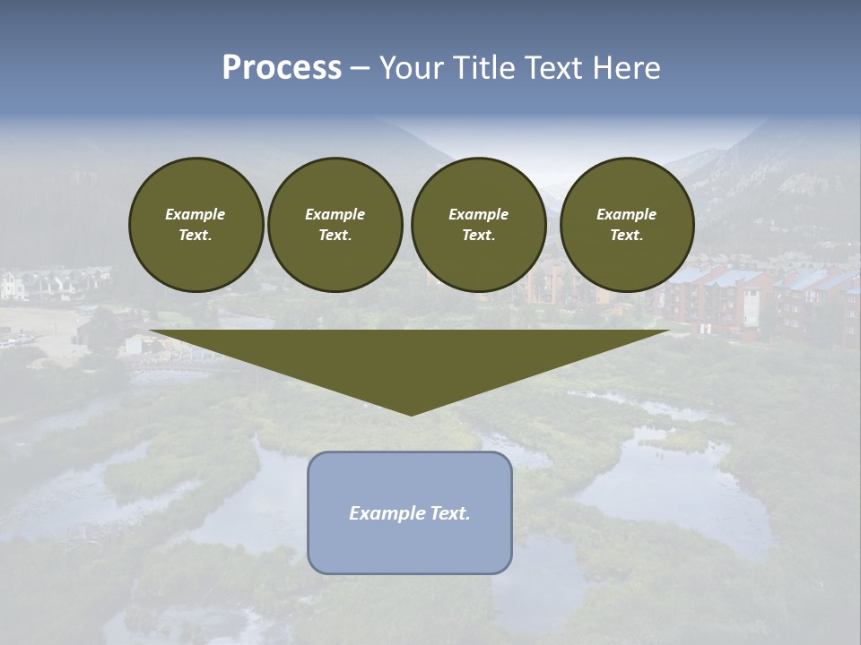 A River Running Through A Lush Green Valley PowerPoint Template