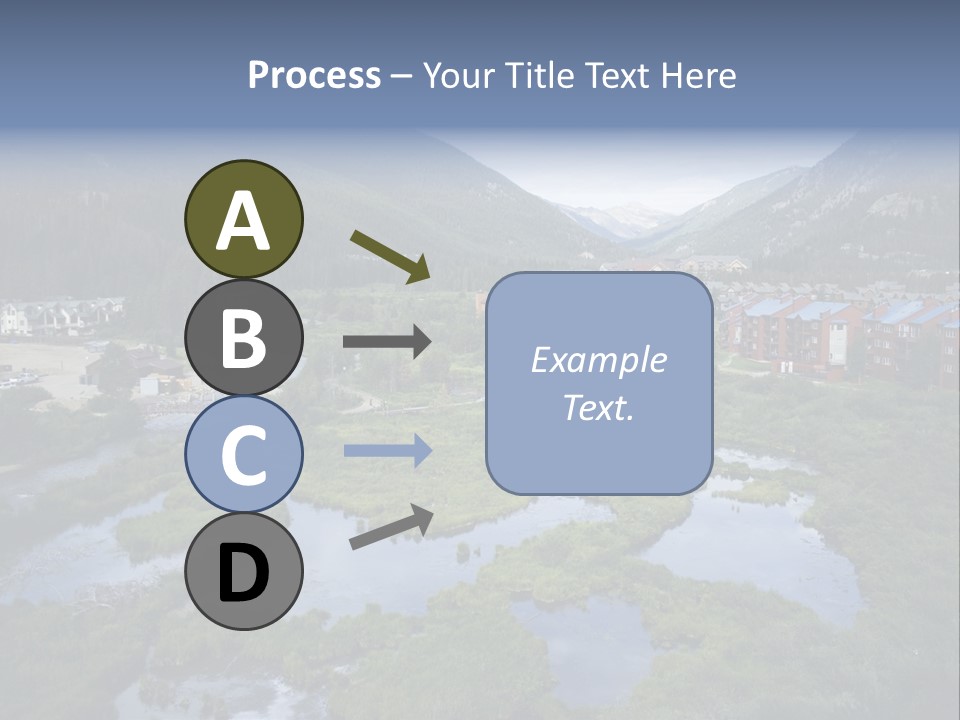 A River Running Through A Lush Green Valley PowerPoint Template
