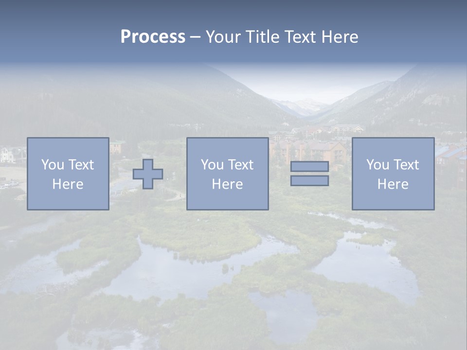 A River Running Through A Lush Green Valley PowerPoint Template