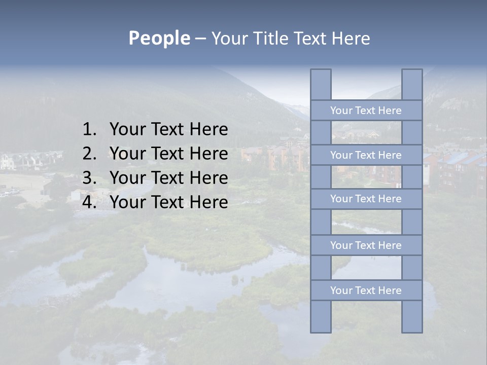 A River Running Through A Lush Green Valley PowerPoint Template