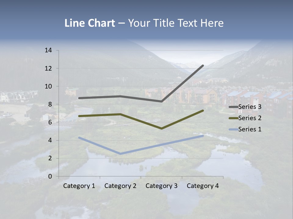 A River Running Through A Lush Green Valley PowerPoint Template