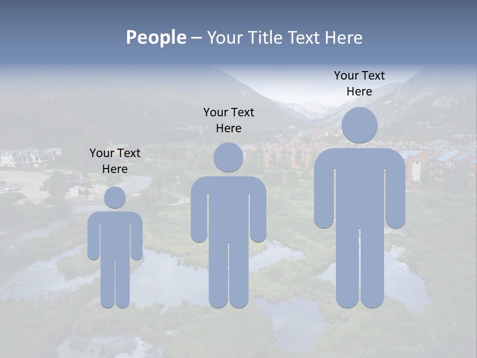 A River Running Through A Lush Green Valley PowerPoint Template