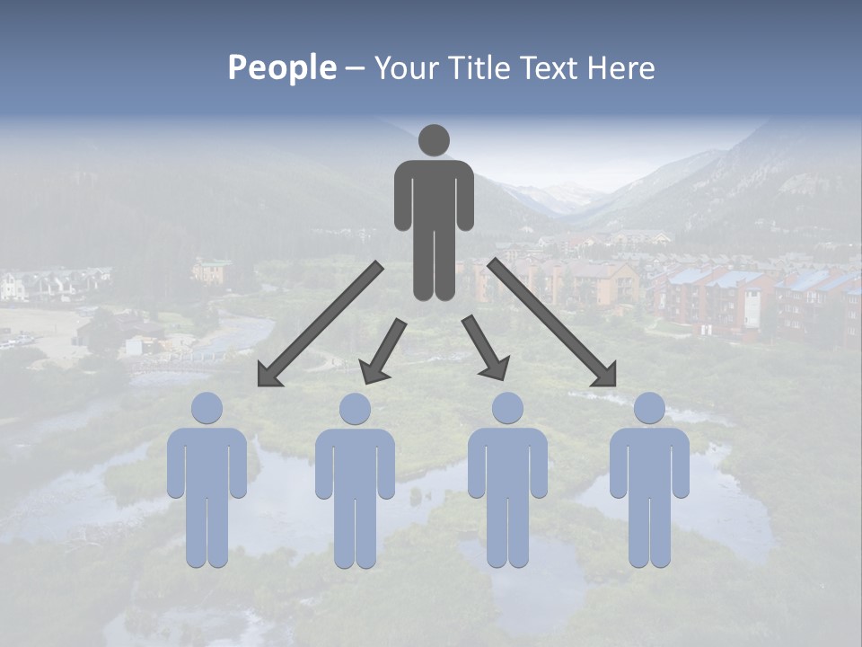 A River Running Through A Lush Green Valley PowerPoint Template