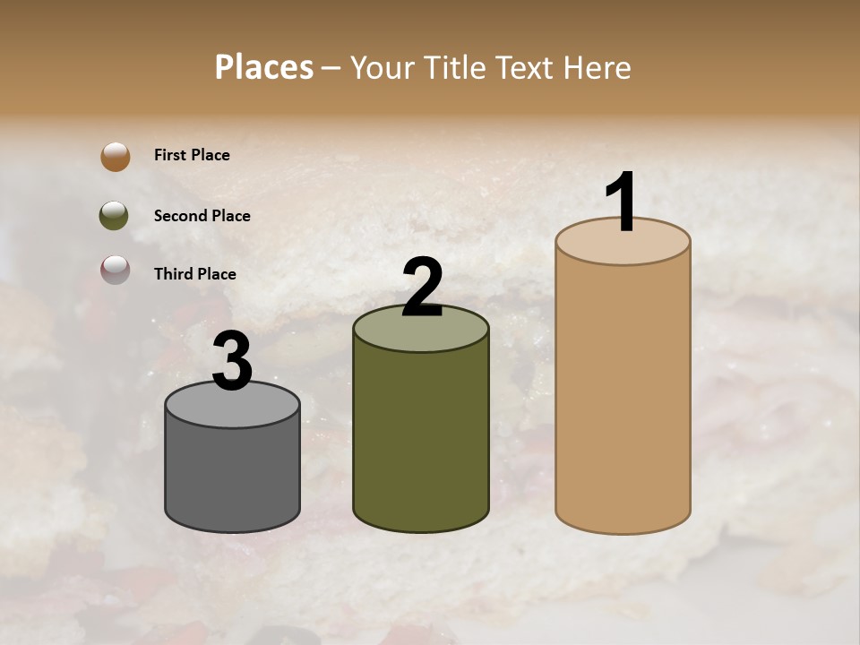 A Sandwich Is Cut In Half On A Plate PowerPoint Template