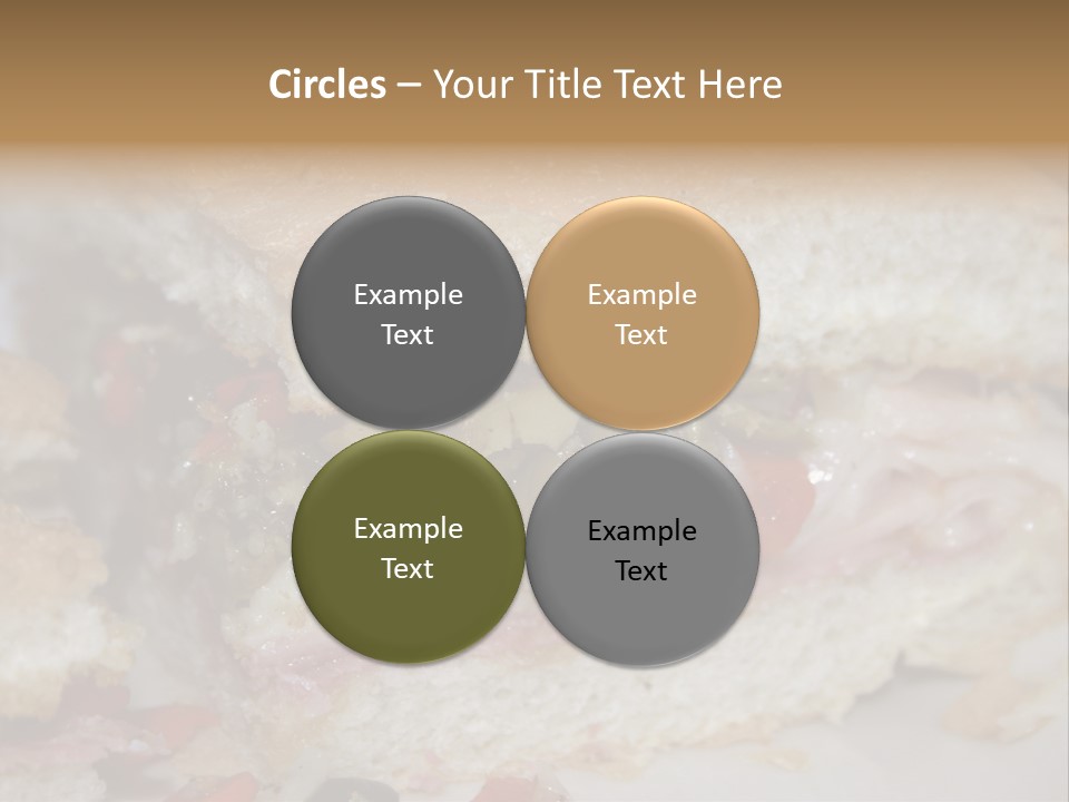 A Sandwich Is Cut In Half On A Plate PowerPoint Template