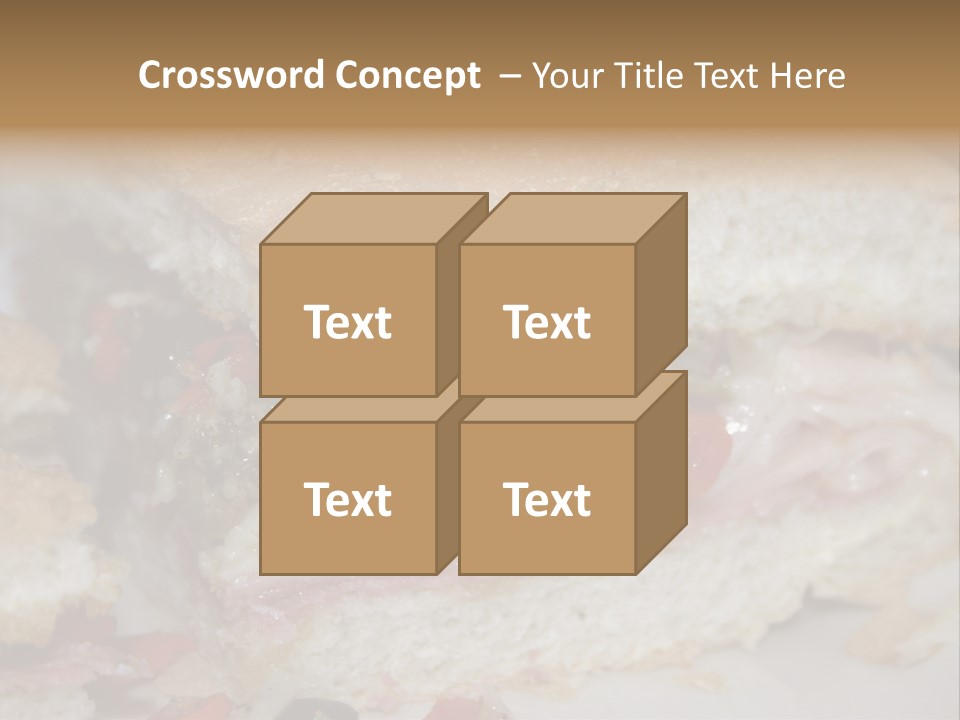 A Sandwich Is Cut In Half On A Plate PowerPoint Template