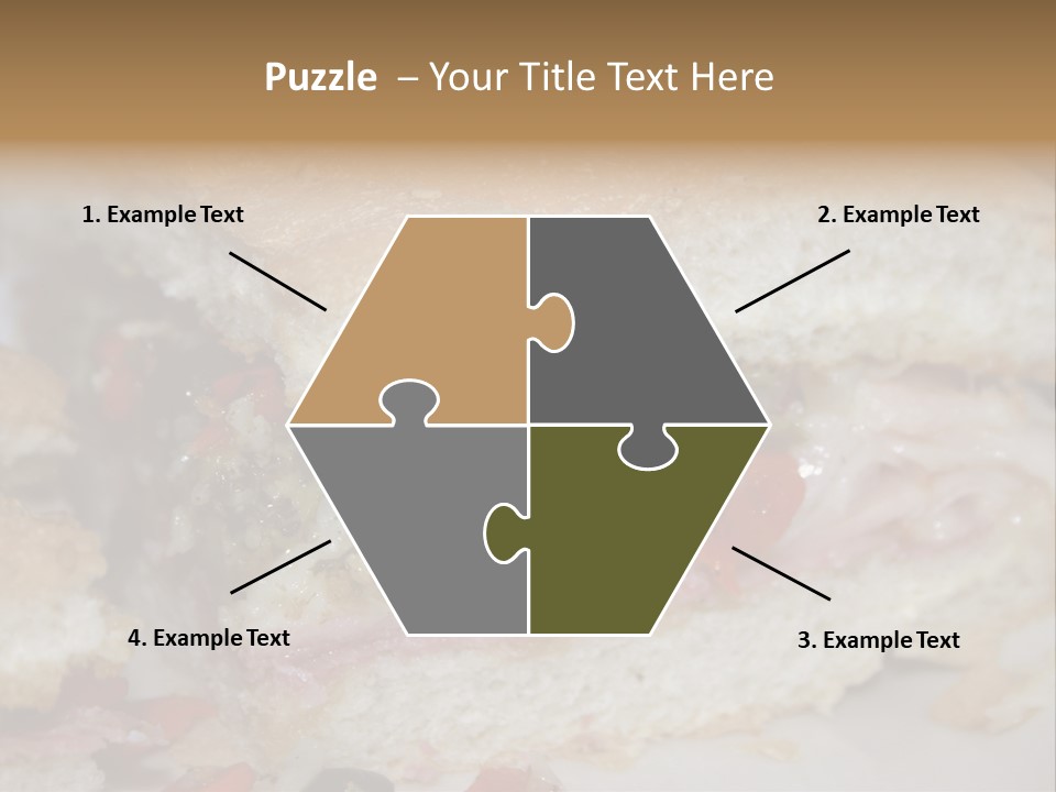 A Sandwich Is Cut In Half On A Plate PowerPoint Template