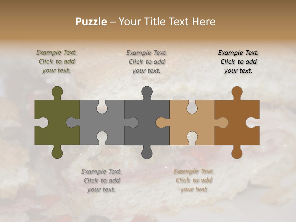 A Sandwich Is Cut In Half On A Plate PowerPoint Template