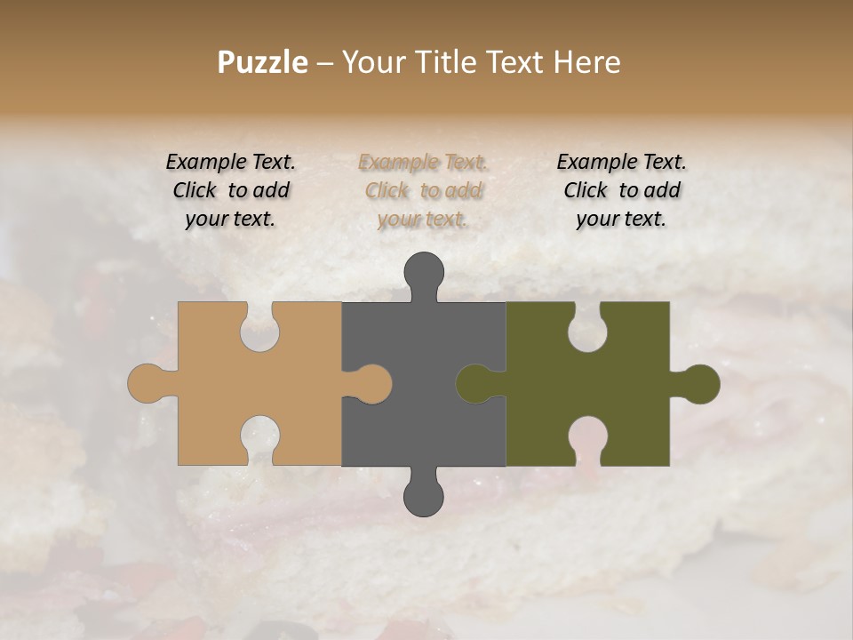 A Sandwich Is Cut In Half On A Plate PowerPoint Template