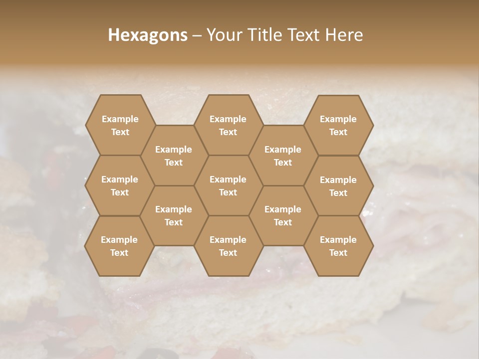 A Sandwich Is Cut In Half On A Plate PowerPoint Template