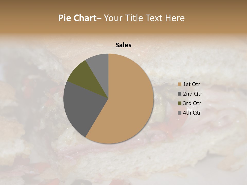 A Sandwich Is Cut In Half On A Plate PowerPoint Template