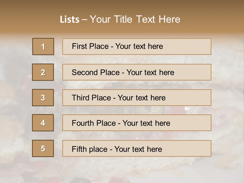 A Sandwich Is Cut In Half On A Plate PowerPoint Template