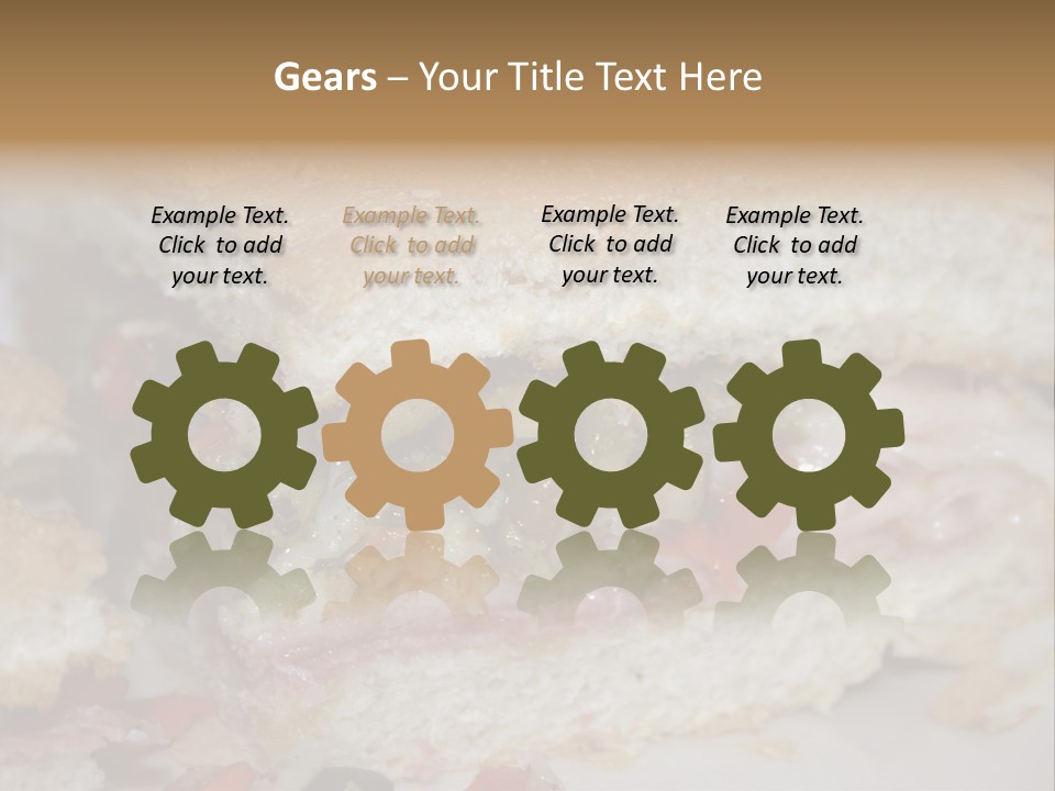 A Sandwich Is Cut In Half On A Plate PowerPoint Template