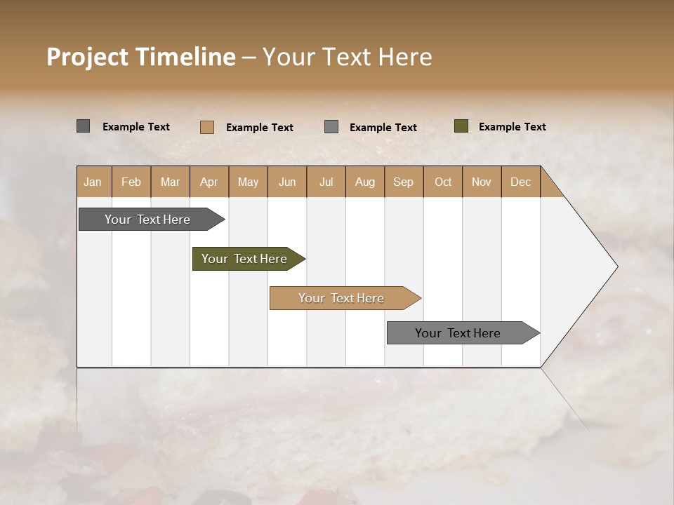 A Sandwich Is Cut In Half On A Plate PowerPoint Template