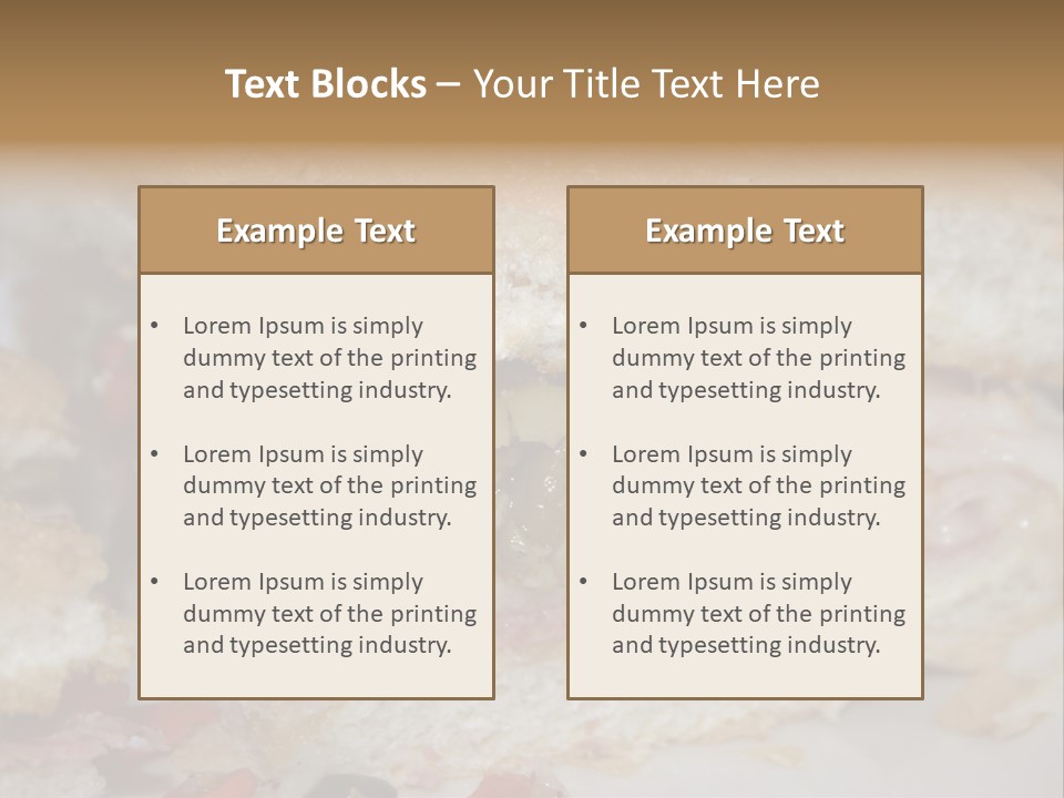 A Sandwich Is Cut In Half On A Plate PowerPoint Template