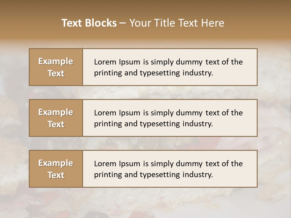 A Sandwich Is Cut In Half On A Plate PowerPoint Template