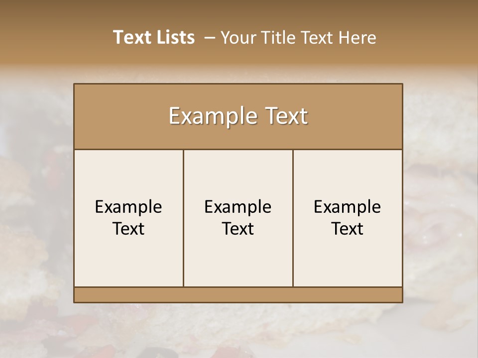 A Sandwich Is Cut In Half On A Plate PowerPoint Template