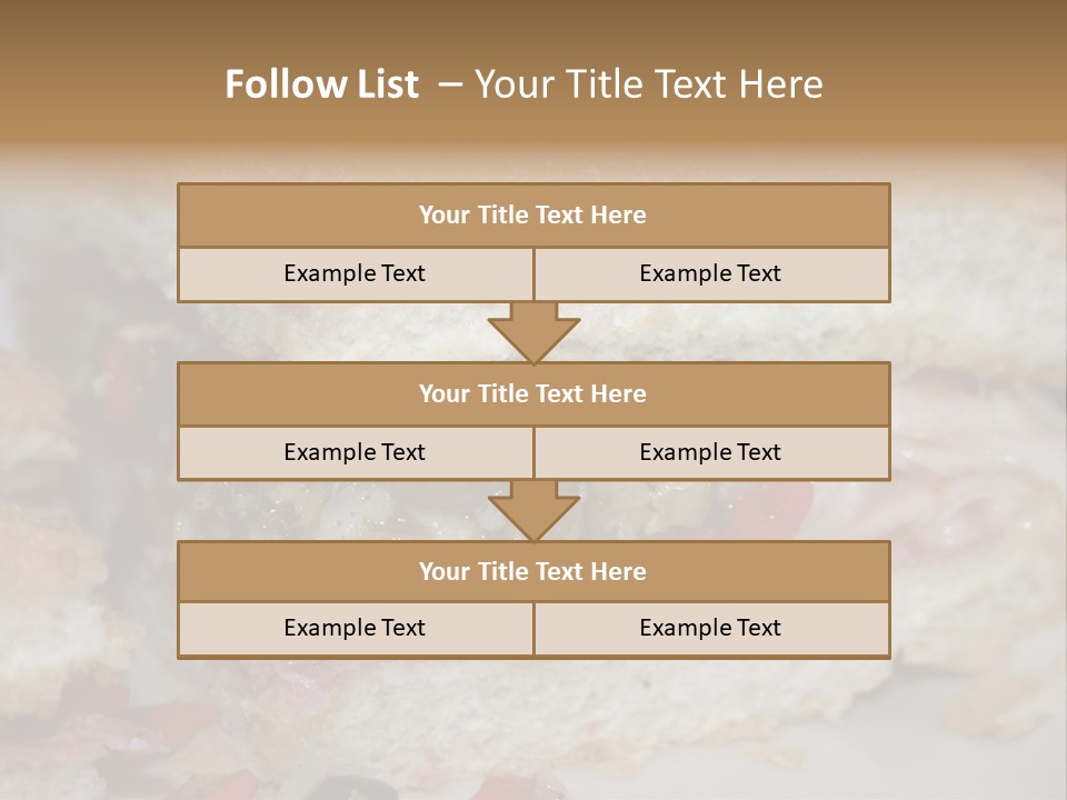 A Sandwich Is Cut In Half On A Plate PowerPoint Template