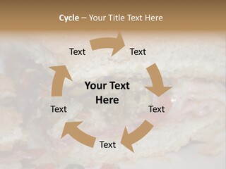 A Sandwich Is Cut In Half On A Plate PowerPoint Template