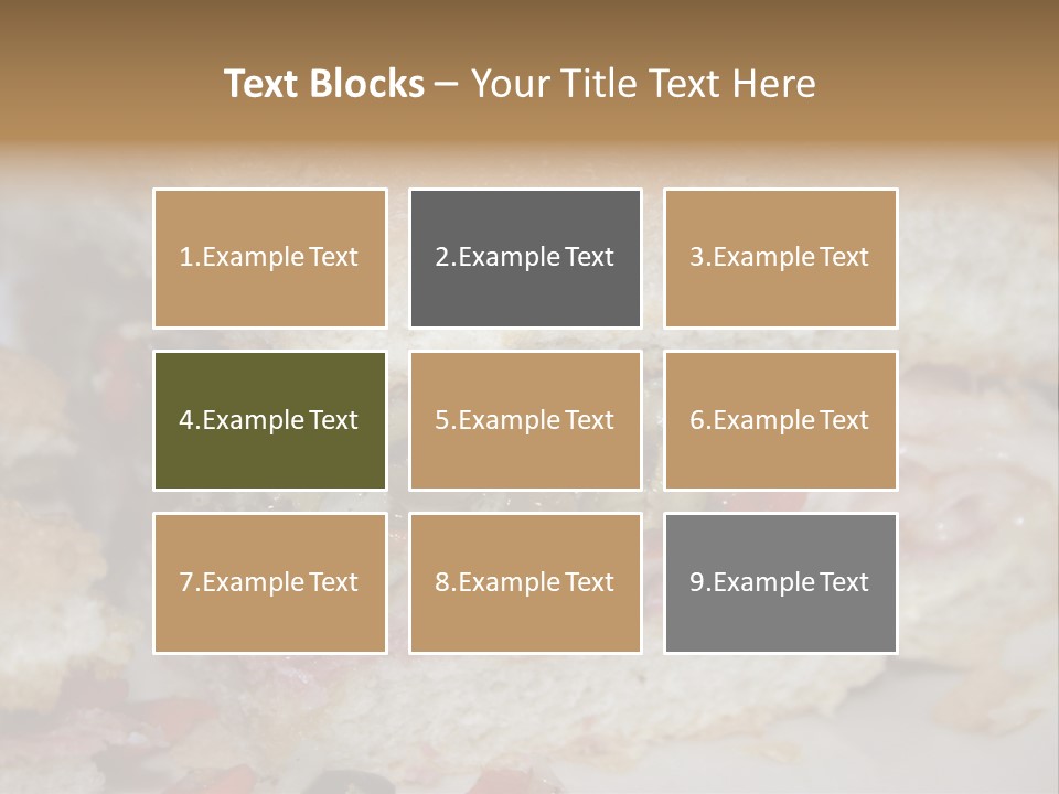 A Sandwich Is Cut In Half On A Plate PowerPoint Template
