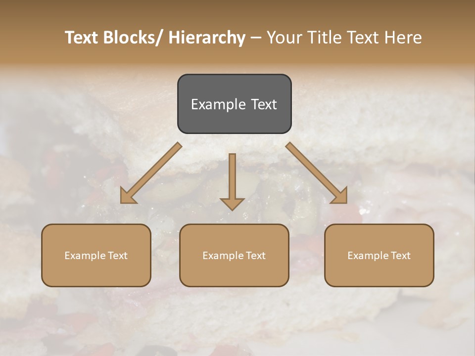 A Sandwich Is Cut In Half On A Plate PowerPoint Template