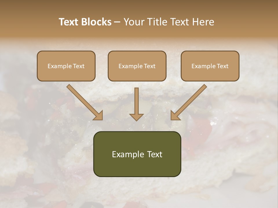 A Sandwich Is Cut In Half On A Plate PowerPoint Template