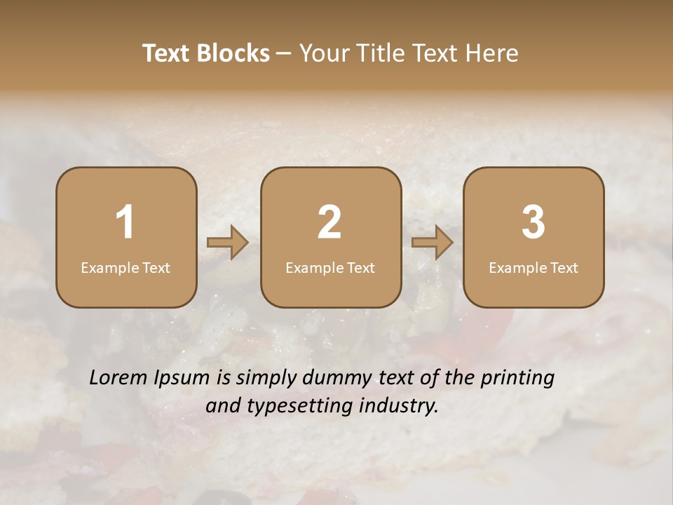 A Sandwich Is Cut In Half On A Plate PowerPoint Template