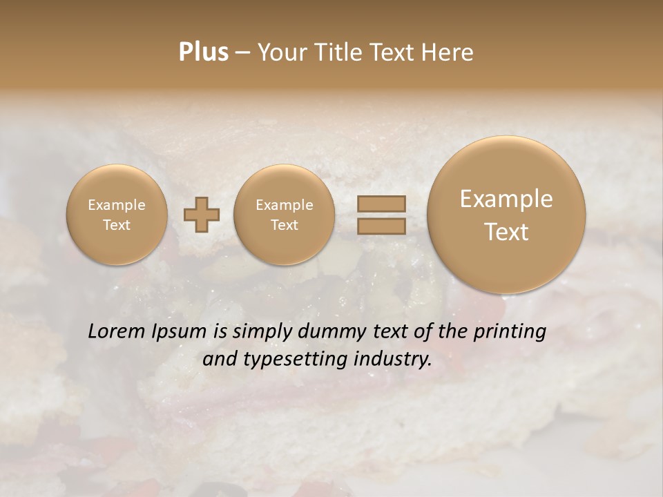 A Sandwich Is Cut In Half On A Plate PowerPoint Template
