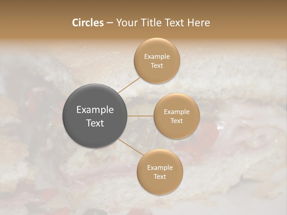 A Sandwich Is Cut In Half On A Plate PowerPoint Template