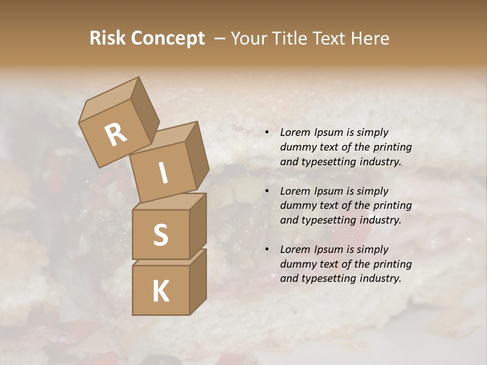 A Sandwich Is Cut In Half On A Plate PowerPoint Template