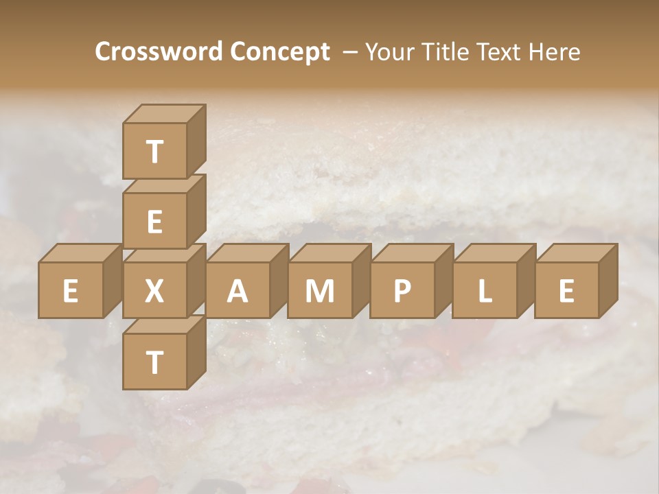 A Sandwich Is Cut In Half On A Plate PowerPoint Template
