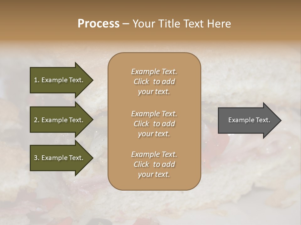 A Sandwich Is Cut In Half On A Plate PowerPoint Template