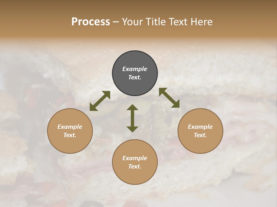 A Sandwich Is Cut In Half On A Plate PowerPoint Template
