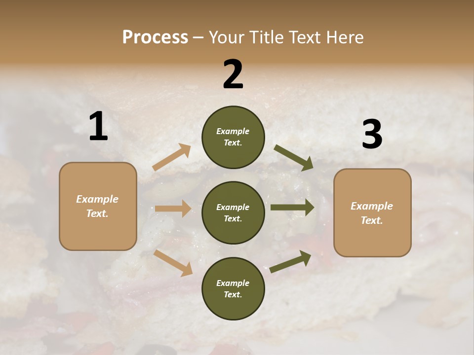A Sandwich Is Cut In Half On A Plate PowerPoint Template