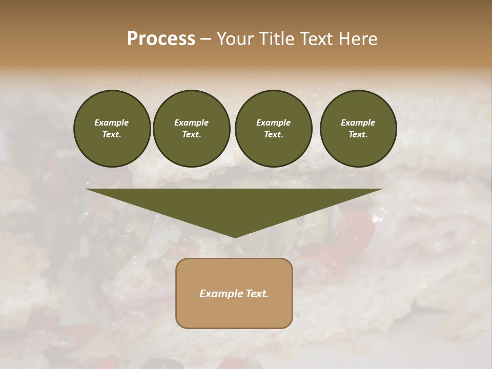 A Sandwich Is Cut In Half On A Plate PowerPoint Template