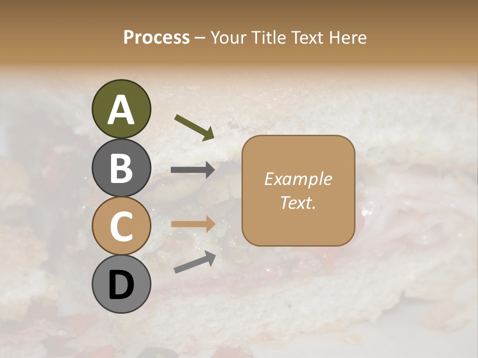 A Sandwich Is Cut In Half On A Plate PowerPoint Template