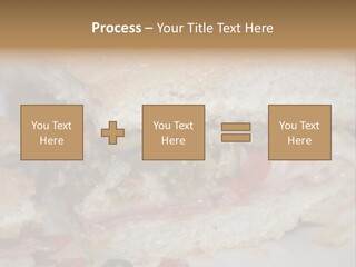 A Sandwich Is Cut In Half On A Plate PowerPoint Template