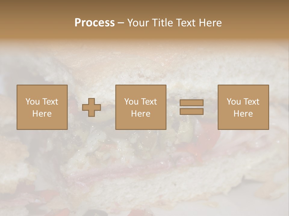 A Sandwich Is Cut In Half On A Plate PowerPoint Template