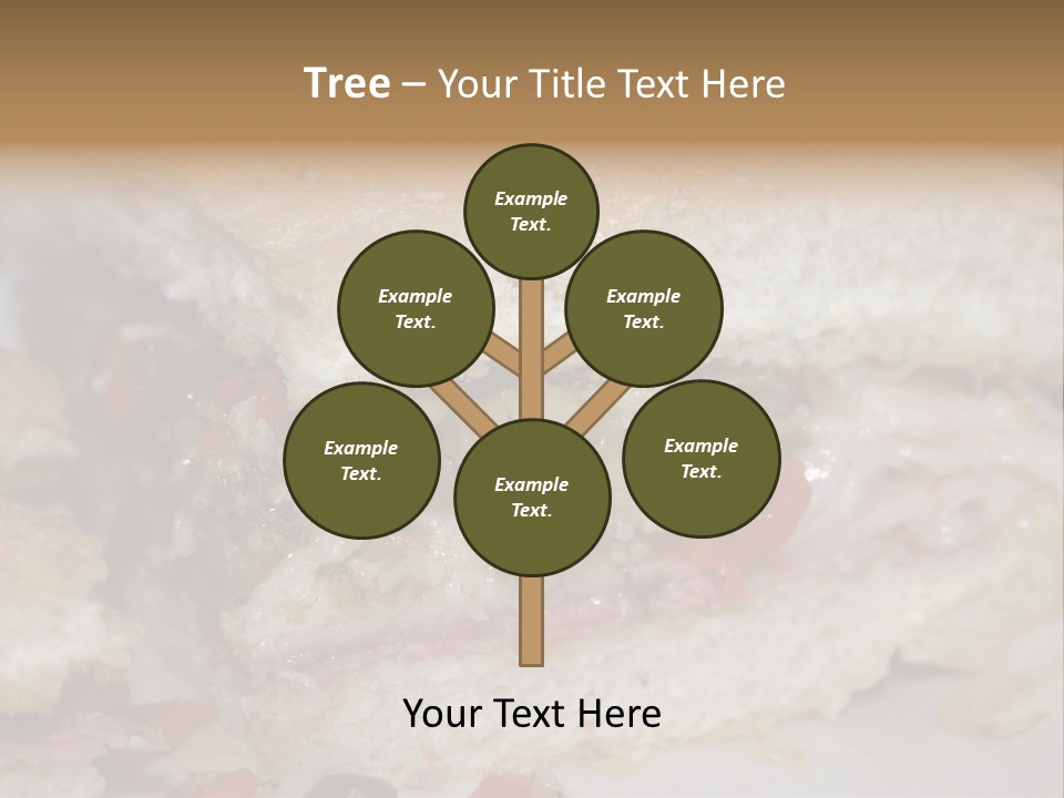 A Sandwich Is Cut In Half On A Plate PowerPoint Template