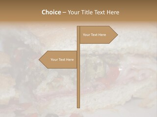 A Sandwich Is Cut In Half On A Plate PowerPoint Template