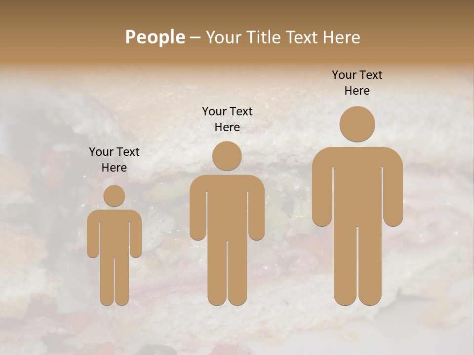 A Sandwich Is Cut In Half On A Plate PowerPoint Template