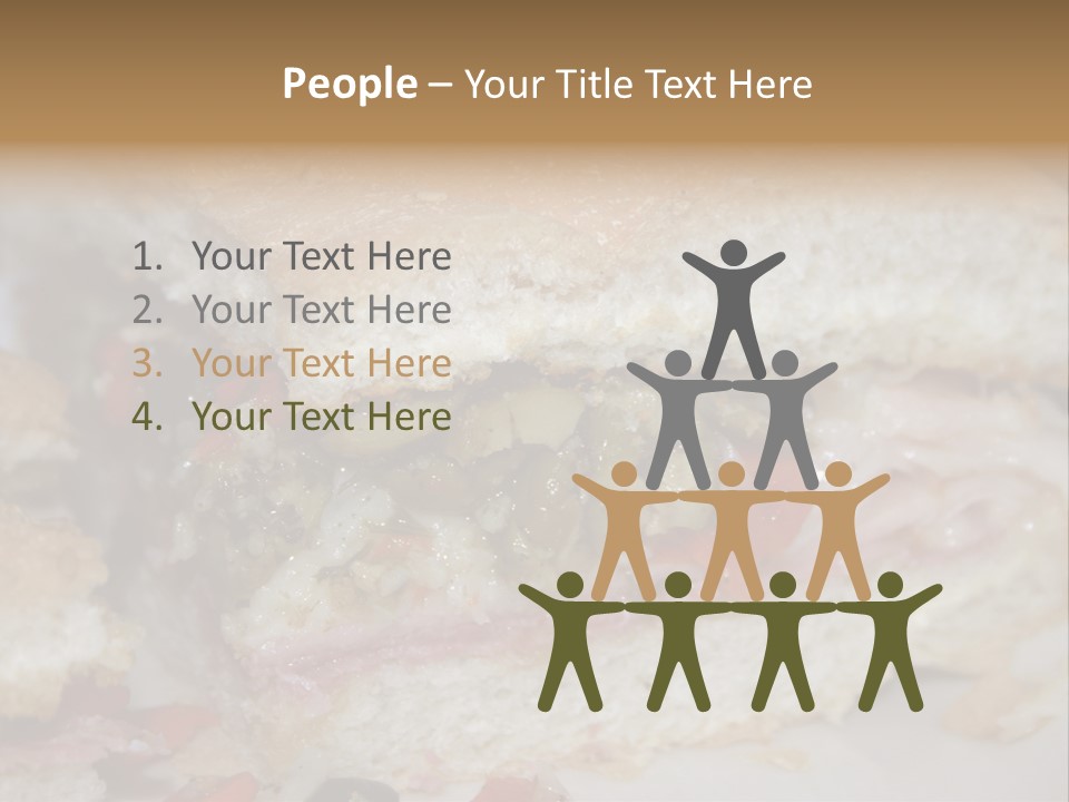 A Sandwich Is Cut In Half On A Plate PowerPoint Template